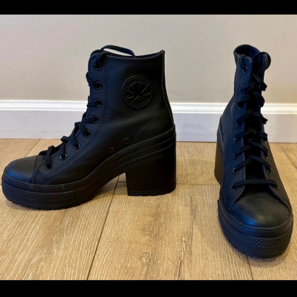 Converse Black Lace-Up High-Top Boots